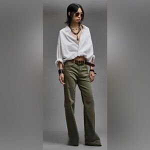 R13 - Jane Jean in Olive Green Stretch. Size 31